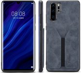 PU + TPU beschermhoes met kaartsleuven voor Huawei P30 Pro (grijs)