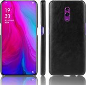 Shockproof Litchi Texture PC + PU Case voor Oppo Reno (Zwart)