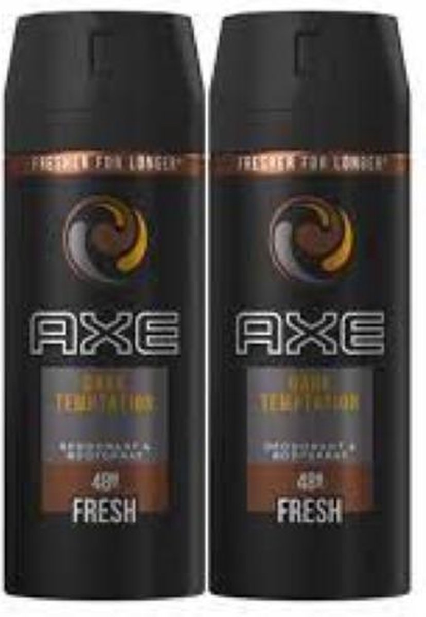 Goedkoopste Axe - Deodorant - Spray - Dark Temptation - 48h - 150ml x 2