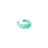 Bukuri Jewelry -  Candy Earcuff Diagonal Ridges Candy Earcuff Diagonal Ridges - groen - verstelbaar