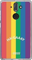 6F hoesje - geschikt voor Nokia 8 Sirocco -  Transparant TPU Case - #LGBT - Ha! Gaaay #ffffff