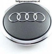 Audi naafdoppen 69 mm grijs set van 4 - 4B0601170A - wieldoppen