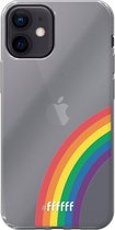6F hoesje - geschikt voor iPhone 12 Mini -  Transparant TPU Case - #LGBT - Rainbow #ffffff