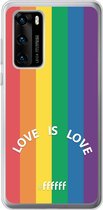 6F hoesje - geschikt voor Huawei P40 -  Transparant TPU Case - #LGBT - Love Is Love #ffffff
