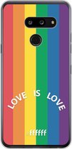 LG G8 ThinQ Hoesje Transparant TPU Case - #LGBT - Love Is Love #ffffff