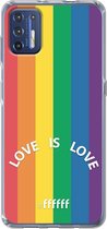 6F hoesje - geschikt voor Motorola Moto G9 Plus -  Transparant TPU Case - #LGBT - Love Is Love #ffffff