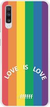 6F hoesje - geschikt voor Samsung Galaxy A70 -  Transparant TPU Case - #LGBT - Love Is Love #ffffff