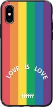 6F hoesje - geschikt voor iPhone Xs -  TPU Case - #LGBT - Love Is Love #ffffff