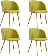 Medina Eetkamerstoelen 4 st stof groen
