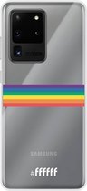 6F hoesje - geschikt voor Samsung Galaxy S20 Ultra -  Transparant TPU Case - #LGBT - Horizontal #ffffff