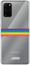 6F hoesje - geschikt voor Samsung Galaxy S20+ -  Transparant TPU Case - #LGBT - Horizontal #ffffff