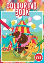 Colouring Book - Kleurboek - Circus Dieren - Circus Tent - Olifanten, Beren en Tijgers - 72 Pagina's