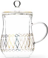 Byzantine Mok - met filter - Borosilicaatglas -  Cadeau  - Verjaardag - Geschenk  -  kados