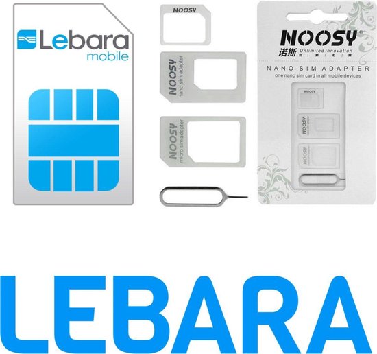 LEBARA Prepaid | €5 + €15 gratis = 20,- Beltegoed| | 3in1 Simkaart | Actie geldig tot 31 Januari 2022 | OP=OP