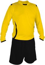 Voetbaltenue volwassenen (Voetbalshirt Levante LM inclusief voetbalbroek en voetbalkousen.) in de kleur geel - zwart. Maat: S.
