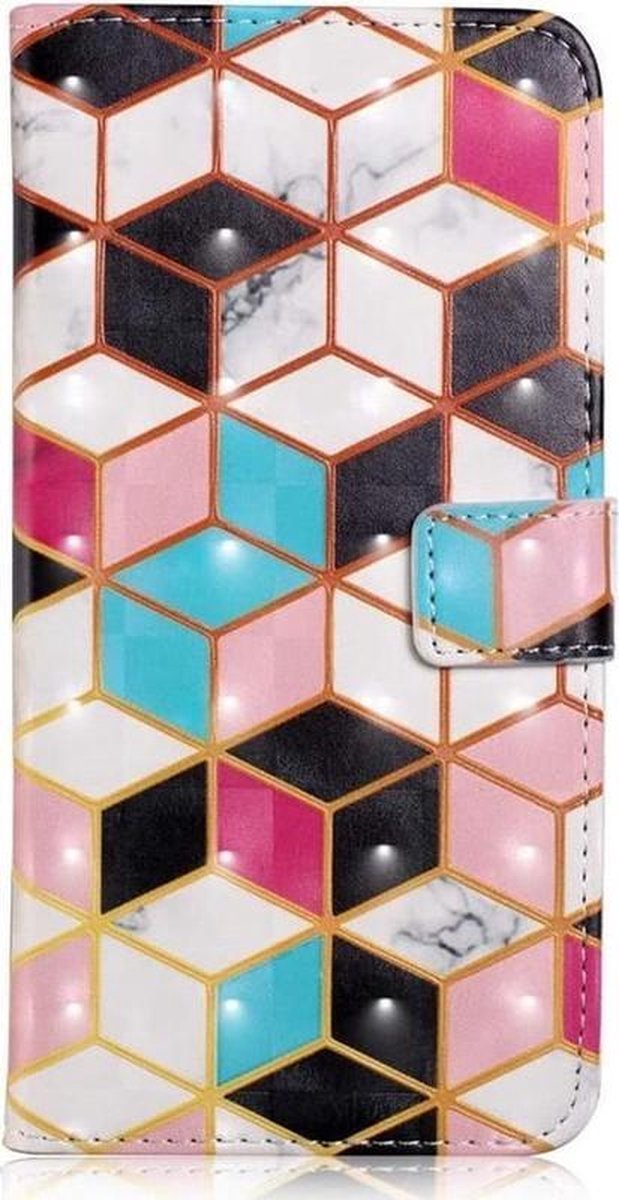 Bookcase Geschikt voor: Samsung Galaxy A01 hoesje met print - Check