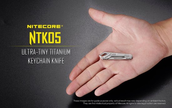 Nitecore NTK05 - Couteau de Travail - Titane - Argent