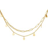 Ketting May Goud - dubbele ketting - goudkleurige ketting - ketting