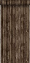 ESTAhome behang sloophout donkerbruin - 138813 - 53 cm x 10.05 m