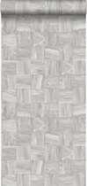 Origin eco texture vlies behang sloophout motief lichtgrijs - 347518 - 53 cm x 10.05 m