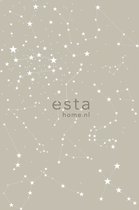 ESTAhome fotobehang starry night taupe - 158705 - 186 cm x 2,79 m