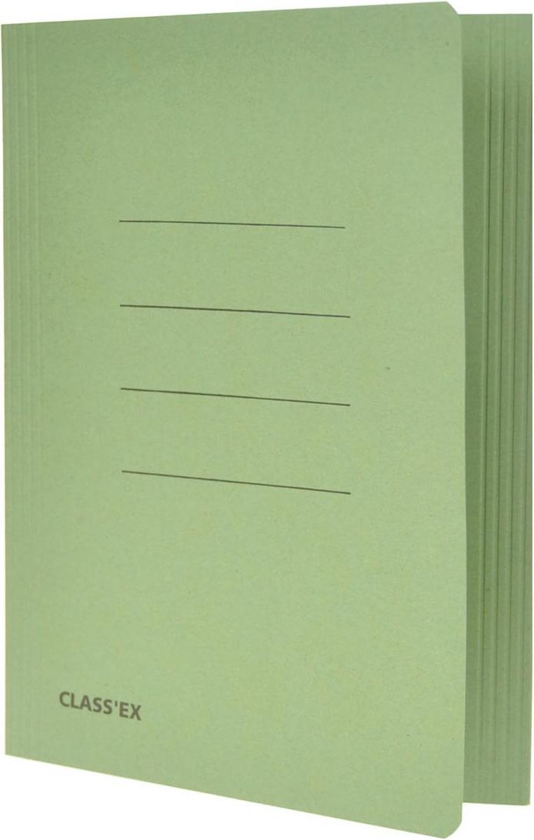 Class'ex dossiermap 3 kleppen formaat 182 x 225 cm (voor formaat A5 schrift) groen - 1 stuk