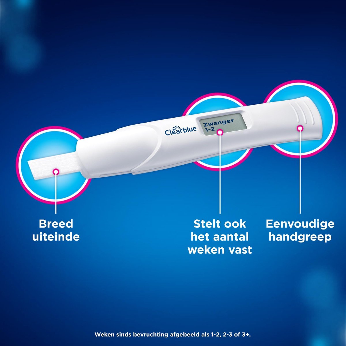 Clearblue Zwangerschapstest Digitaal met Wekenindicator - 2 zelftesten – foto 6