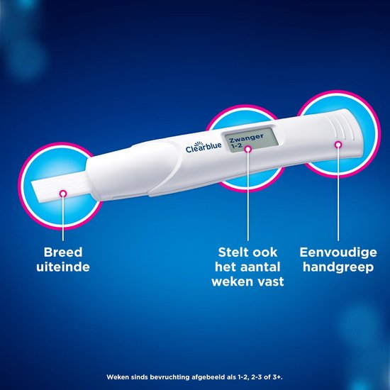 Clearblue Zwangerschapstest Digitaal met Wekenindicator - 2 zelftesten - Clearblue