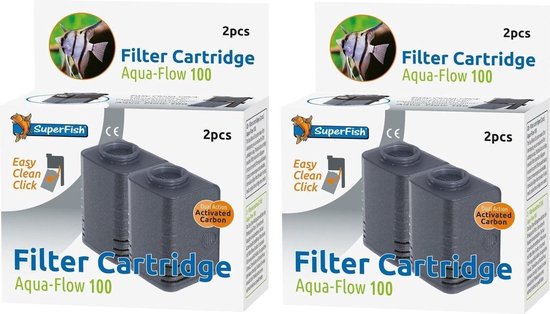 Foto: Superfish aquaflow easy click 100 cartridge aquariumfilter 2x 2 stuks