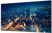 Wandpaneel Burj Park Dubai van boven  | 100 x 50  CM | Zwart frame | Akoestisch (50mm)
