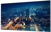 Wandpaneel Burj Park Dubai van boven  | 140 x 70  CM | Zwart frame | Akoestisch (50mm)