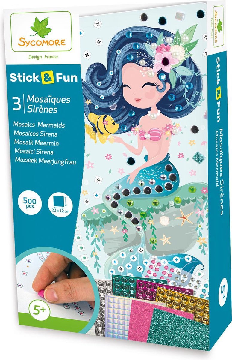 Sycomore mozaïek speelgoed Stick'N Fun XS Mosaïques Sirènes creatief.