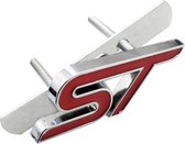 Luxe Embleem voor Auto Geschikt voor Ford ST - Badge - Grille - Geschikt voor Ford, Fiesta, Focus & Mondeo Logo - Rood