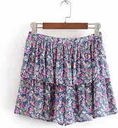 Emilie Scarves - Korte broek - bloemenprint - ruffles - shortje