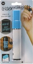 Glas Krijtstift Blauw Extra Breed - roze glas stift - 1x5-55m glas stift - Servies stiften - hoera een jongen - Glas Krijtstift Roze - stiften voor borden - porselein stiften - glas stiften -