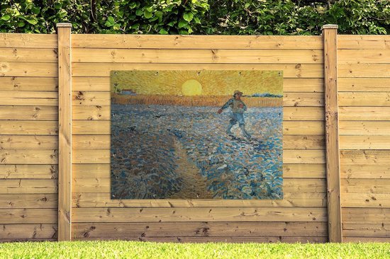 Affiche de jardin Vincent van Gogh 2 - Le semeur - Peinture de Vincent van Gogh affiche de jardin toile en vrac 160x120 cm - Toile de jardin / Toile d'extérieur / Peintures d'extérieur (décoration de jardin) XXL / Groot format!