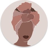 Wandcirkel Abstract African Woman
