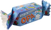 Snoeptoffee - Voor de allerliefste opa - Gevuld met  een snoepmix - In cadeauverpakking met gekleurd lint
