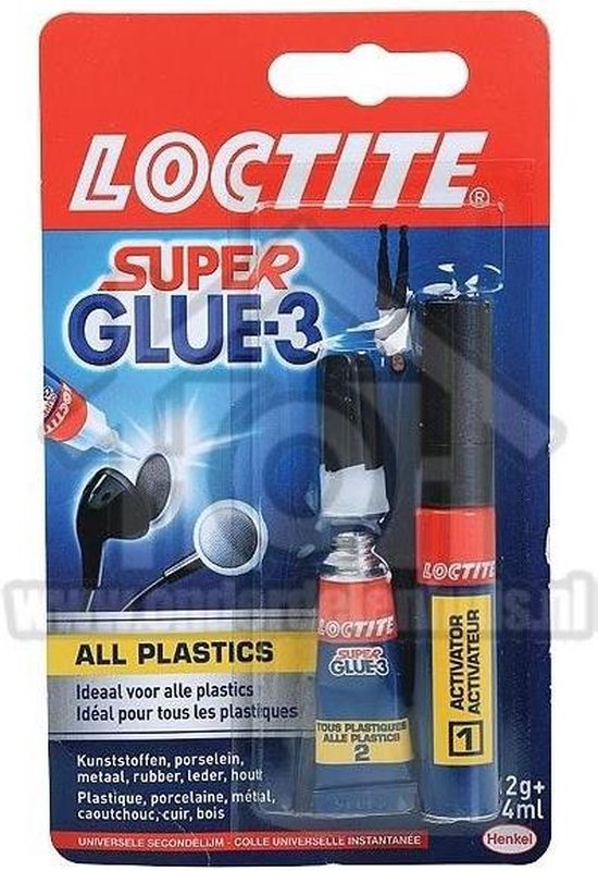 Loctite All Plastics 2 g + 4 ml Plasticlijm Plastic lijm Kunststoffen