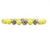 Beaddhism - Armband - Matt Lemon -  BT1222.3 - Sterling Zilver - 8 mm - 18 cm