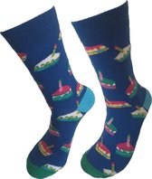 Verjaardag cadeautje voor hem en haar - Taart Sokken - Gebak Sokken - Leuke sokken - Vrolijke sokken - Luckyday Socks - Sokken met tekst - Aparte Sokken - Socks waar je Happy van w