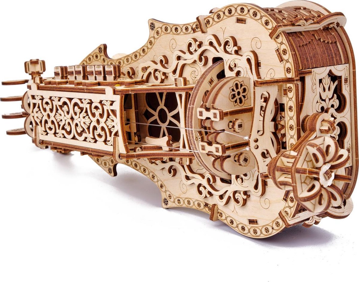 Wood Trick – Modelbouw 3D houten puzzel – de Lier - Lyra da Vinci – 227 stuks - Geen lijm noch verf nodig! — afbeelding 16