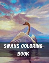 Swans Coloring Book: North American Ducks, Geese and Swans Relaxation Coloring Book for Adults, Teens, and Children (Adult Coloring Books) Beautiful Birds
