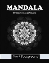 Mandala stress relieving designs black background