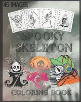 Spooky skeleton coloring book