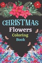 Christmas flowers coloring book