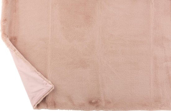 J-Line Plaid Cutie - Fleece Deken – Polyester – 180x130 cm – Lichtroze
