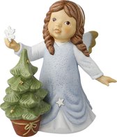Goebel - Nina & Marco | Decoratief beeld / figuur Engel Mijn sprankelende kerstboom | Porselein, 25cm, Limited Edition, met Swarovski