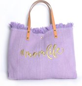 Momlife strandtas- lila-goud