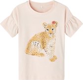 Name it t-shirt meisjes - roze - NMFjali - maat 104